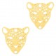 Metalen Bohemian tussenstuk Leopard 15mm Goud